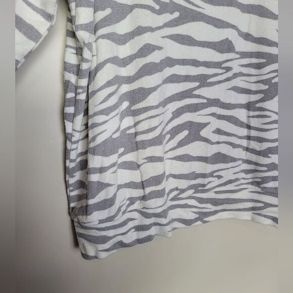 Buffalo by David Bitton Zebra Striped Sweatshirt Sweater Pullover Size Small - Picture 4 of 7